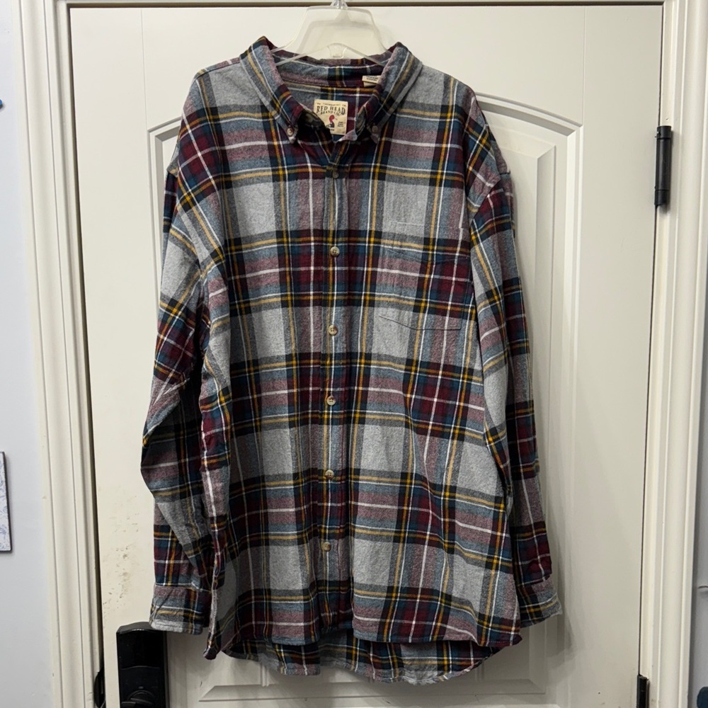Redhead button up men’s flannel